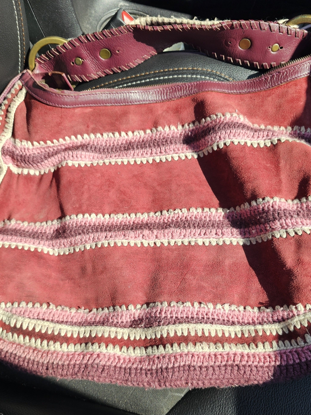 Isabella Fiore Pink Floral Embroidered Hobo Bag - Picture 2 of 8